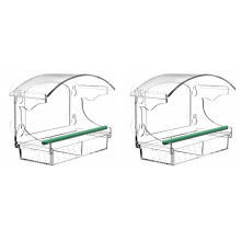 2X Alimentador de PáSsaros de Janela com 4 Ventosas Fortes, Alimentador de PáSsaros de Janela Transparente para Fora, Casa de PáSsaros de AcríLico