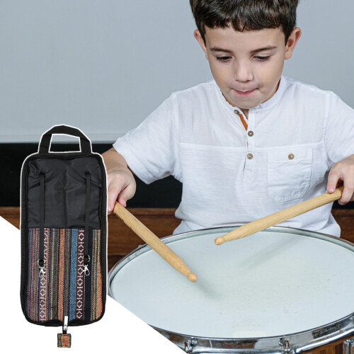 Drum Stick Bag with Shoulder Strap, Durable, MultiPocket Storage for Sticks and Mallets 1