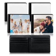 4 PièCes Portefeuille Sublimation Portefeuille Transfert Chaleur Vierge Portefeuille Sublimation Vierge avec FenêTres D'Identification pour