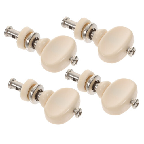 4pcs Ukulele Tuning Pegs and Keys Replacement Set with Plastic Buttons