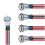 12mm Push Button  5PCS with Pre Wired Harness 12V 24V Self Locking Latching LED Round Waterproof Metal 1