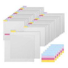 32 Stuks Plakboeklabelverdelers Plastic Plakboekpapierverdelers voor Het Verdelen van 30,48 X 30,48 cm Plakboekpapier, Karton