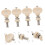 4pcs Ukulele Tuning Pegs and Keys Replacement Set with Plastic Buttons 5