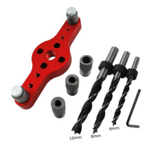 Vertical Pocket Hole Jig Woodworking 6/8/10Mm Drilling Locator Wood Dowelling Zentrierung Drill Guide Kit Hole Puncher