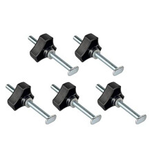Confezione da 5 Viti M8 un T con Kit di Manopole Bulloni con Scanalatura un T da 4 Pollici con Rondelle Accessori per Binari un T per Maschere per la