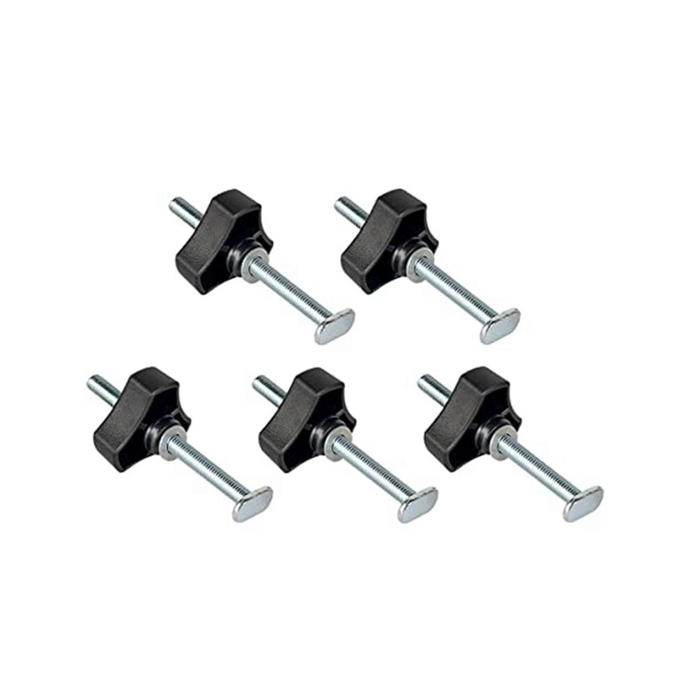 5 Pack M8 T Track Bolts Knob Kit 4 Inch T Slot Bolts With Washers T Track Accessories For Woodworking Jigs 6031891321176