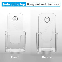 Acrylic Brochure Holder Slant Back Design, Clear Display Stand, Plastic Table Stand Sign Holder 2 Pack