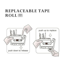 Suporte para Caneta Dispensador de Fita, Dispensador de Fita Cassete Retrô, Material de EscritóRio Retrô, Dispensador de Fita EngraçAdo e Fofo