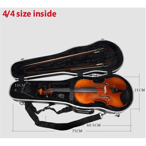 Hard Shell Violin Case 4/4 and 3/4, ABS, Waterproof, Pressure Resistant, Backpack Straps 1