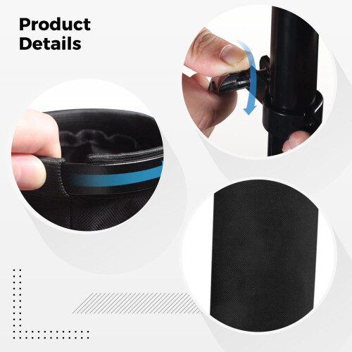 Waterproof Canvas Drumstick Holder with Secure Metal Clamp, Quick Access Design for Drum Set 2