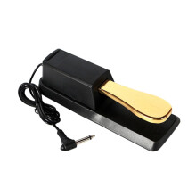 Keyboard Sustain Pedal, Universal for Keyboards, Synths and Digital Pianos, Black Gold