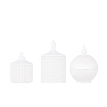 Vestitly godisburkar miniatyrglas godisburkset för dockhusdekor, vit, 0,47*0,67+0,55*0,98+0,62*0,86 tum