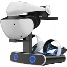 Stație de încărcare cu indicator luminos și suport organizator pentru PS VR2