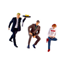 dele 1/64 personfigurer små personmodeller til gør-det-selv-dukkehusindretning