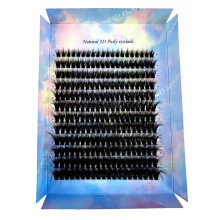 570/640 buc Extensii individuale Claster Eyeash Groase și Pufoase 30D/100D Gene DIY de lungime mixtă, tip cluster