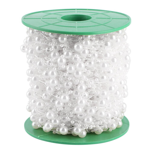 Faux Pearl Bead String Artificial Beading Accessories DIY Bouquet Clothes Material