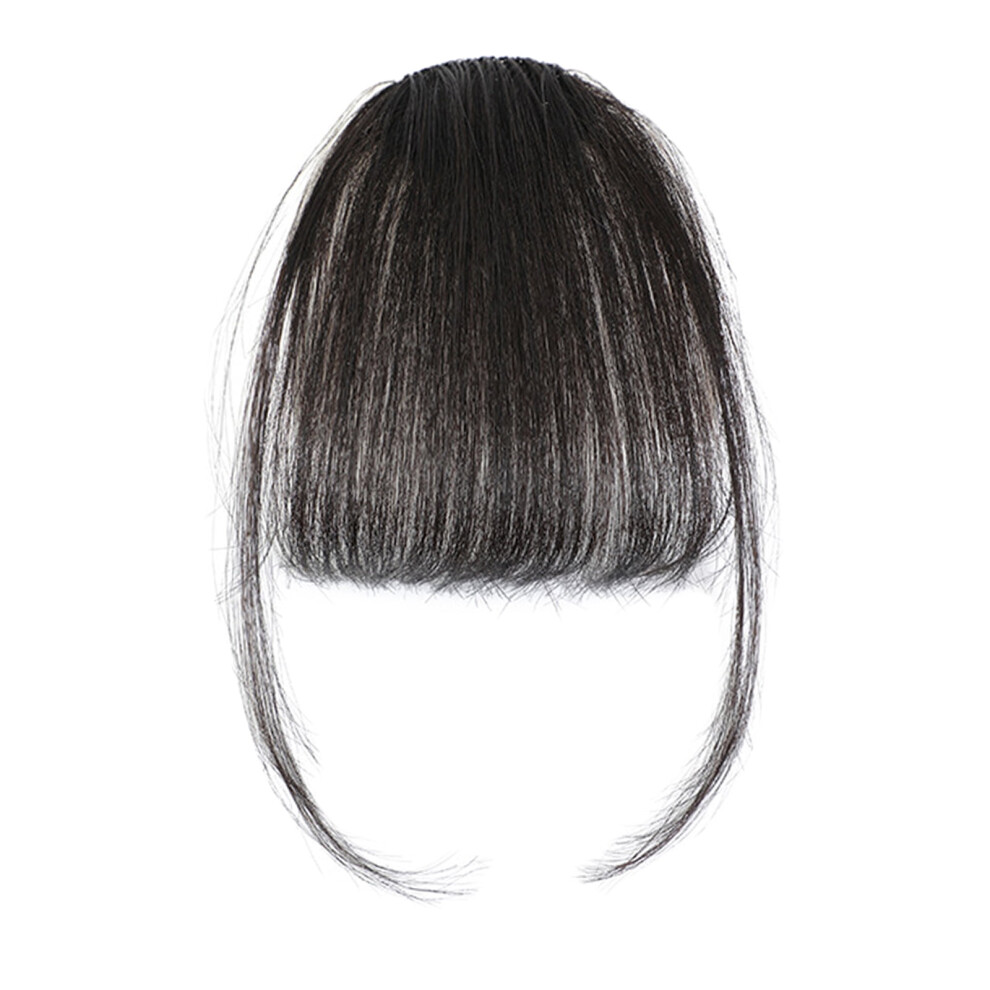 Unisex Clip-In Wispy Real Hair Bangs, Lace Front Fringe Extensions Â Compatible With Wiggy