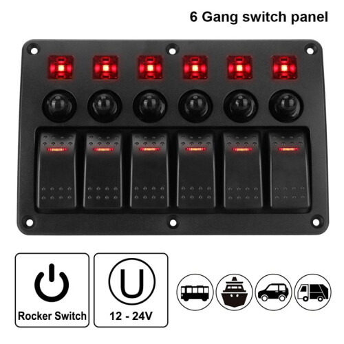 Waterproof LED Light Car  Panel for Universal Vehicles 12-24V Circuit Control 2