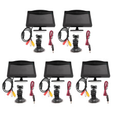 5set 5 Inch 800X480 TFT LCD HD Screen Monitor with Dual Mounting Bracket for Car Backup Camera/Rear View/DVD