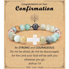 Christian Rosary Cross Bracelet for Women – Easter, Baptism, First Communion, Christmas Gift – Compatible with Faith-Based Gifting