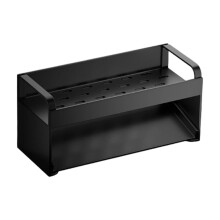 Stainless Steel Over Sink Organizer – Rustproof, Ventilated, Tool-Free Kitchen Counter Storage for Utensils & Sponges (8.86x3.94x3.54in)