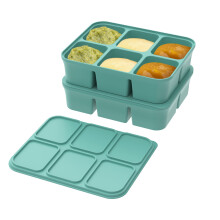 2 Pcs Ice Cube Tray Silicone Ice Cube Mold with Lid Easy Release Ice Cube Maker Tray Flexible Ice Cube Freezer Tray for Soups Sauces Coffee Tea