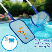 BUTORY Pool Leaf Skimmer Net med Stang, Finmasket Håndskimmer Kit til Swimming Pool & Dam – Kompatibel med Standardstænger