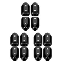 12 Pcs 5/8 Inch Rope Clamps Large Reusable Rope Clamp Black Plastic Rope Connector Clamp Suitable for 11-12mm Nylon Rope