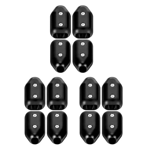 12 Peças de Braçadeiras de Corda de 5/8 Polegadas, Braçadeira Corda  Reutilizável, Braçadeira de Conector de Corda de Plástico Preta Adequada