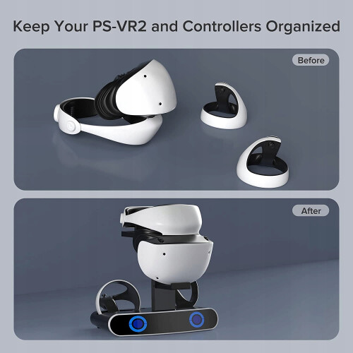 Ladestation med indikatorlampe og organiseringsstativ til PS VR2 1
