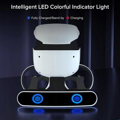 Ladestation med indikatorlampe og organiseringsstativ til PS VR2 2