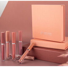 6-teilige matte Liquid-Lippenstift-Set wasserfest, 2,5 ml pro Stück, Geschenkbox