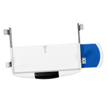 Under Desk Keyboard Tray with Mouse Pad, SlideOut, Dual Storage, Quiet Glide Rails, Ergonomic