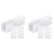 100 Pcs Wax Melt Containers, 5-Cavity Wax Melt Clamshell Molds,Clear Empty Plastic Wax Melt Mold for DIY Candles Making