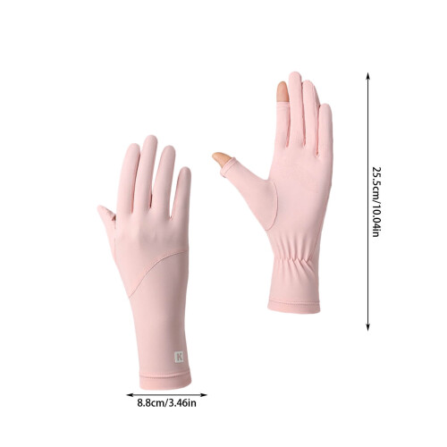 Women's UPF 50+ Ice Silk Sun Gloves with Touchscreen 1