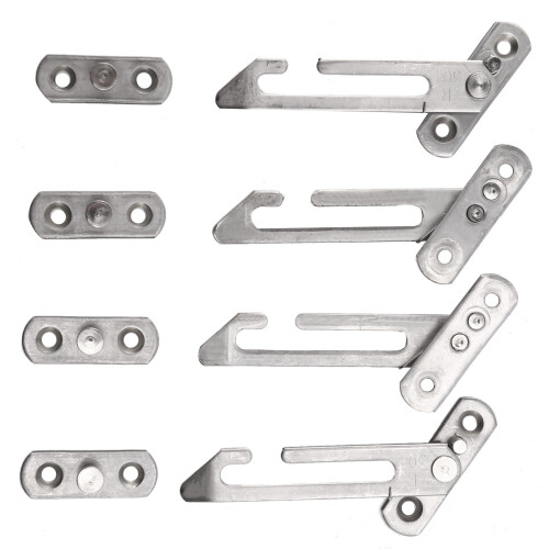 4 Pack Window Restrictor Locks Window Restrictor Hook Stainless Steel Child Lock Restrictor with Screws for Upvc Windows 1