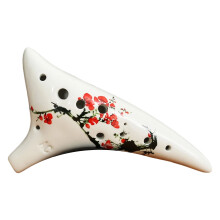 Musical Instrument Ceramic Ocarina With 12 Holes C-Wintersweet