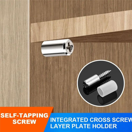 Fixed Support Self-Tapping -Screw, Cabinet Glass Partition Nails , with Rubber Sleeve Screw Plate Support 2