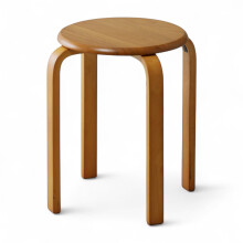 Home Office Stool Set of 6, Modern Brown Wooden Bar Stool Set for Small Spaces