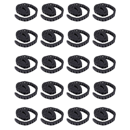 20pcs 10 X 20mm 1M Open  Both Side Plastic Towline Cable Drag Chain