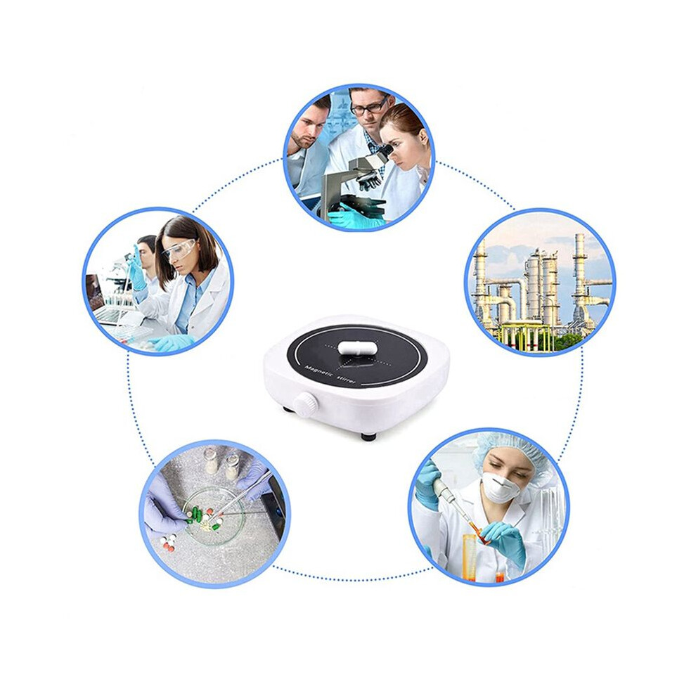 4X Magnetic Stirrer Lab Stir Mixer Portable Stirrer Plate 2L 4000Rpm For Laboratory W/Usb Cable 6031005043178