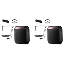 2X Portable Voice Amplifier Microphone Headset, Rechargeable Voice Amplifier for Teachers,Training,Tour Guide,B
