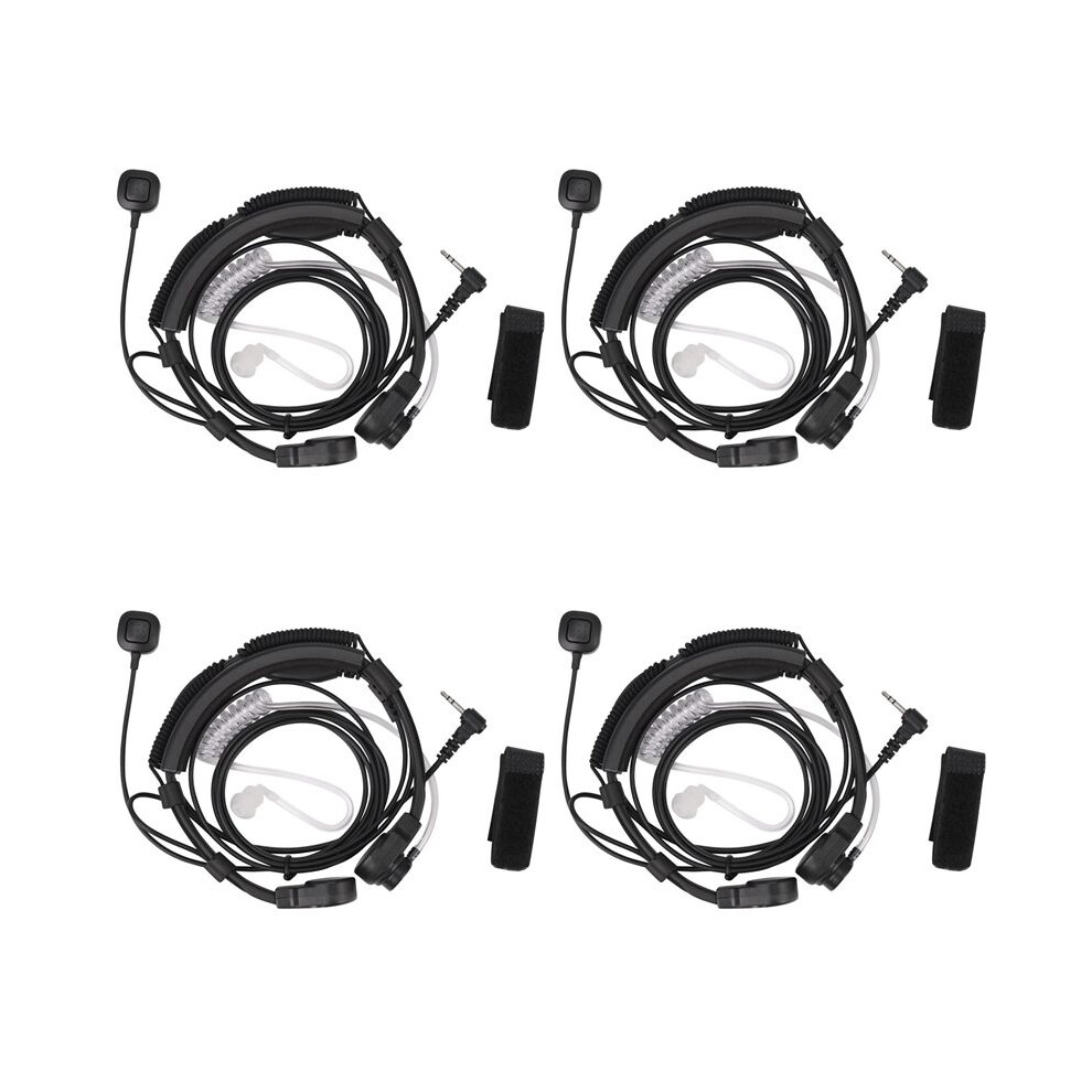 4Pcs 2.5Mm Throat Microphone Earpiece Headset Mic Ptt For Walkie Talkie Radio Tlkr T5 T80 T60 T6 T8 6034153956758