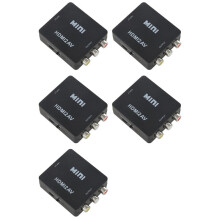 5X 1080P Composite zu RCA Audio Video AV CVBS Konverter Adapter Fuer HDTV