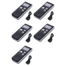 5X 8G Voice Recorder, High-Definition Noise Reduction MP3 Player, Suitable for Meetings and Other Occasions