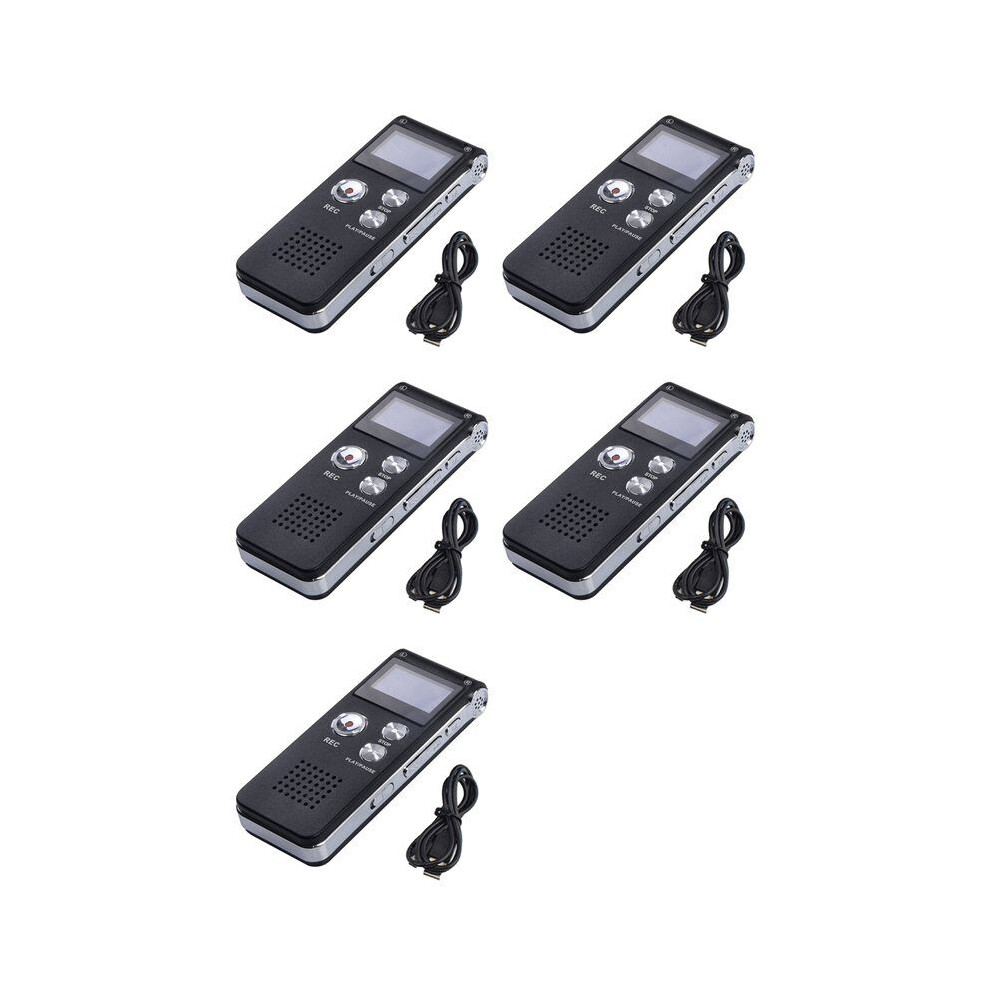 5X 8G Voice Recorder, High-Definition Noise Reduction Mp3 Player, Suitable For Meetings And Other Occasions 4712469550762