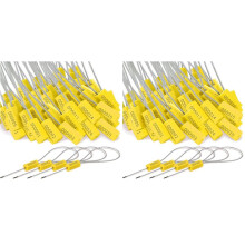 240 Stalen Kabelzegels Metalen Veiligheidszegel Genummerde Metalen Vrachtwagenaanhangwagenzegels Beveiligingstags Tamper Evident Tags, Geel