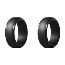 2pcs 8Mm Popular Black Men Silicone Cool Rings Women Rubber Wedding Environmental Sports NO.12