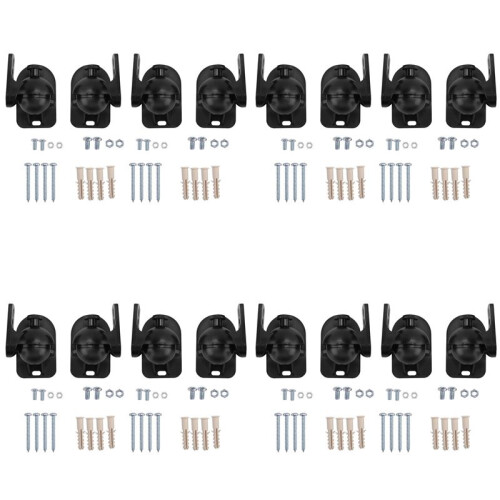 16PCS Universal Speaker Wall Mount Bracket Ceiling Stand Clamp with Adjustable Swivel and Tilt Angle Rotation