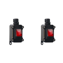 2X IP68 Waterdichte Boot Tuimelschakelaar 12-24V 30A Waterdichte Schakelaar met LED-Licht aan/Uit-Knop